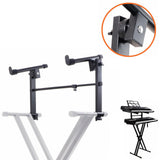 Maxbell Piano Keyboard Stand Second Tier Stacking Keyboards Iron Electric Piano Rack