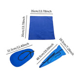 Maxbell 4 Pieces Sax Inner Wipe Cloth Blue for Outdoor Woodwind Instrument Daily Use