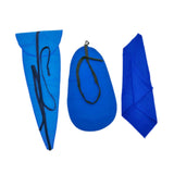 Maxbell 4 Pieces Sax Inner Wipe Cloth Blue for Outdoor Woodwind Instrument Daily Use