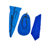 Maxbell 4 Pieces Sax Inner Wipe Cloth Blue for Outdoor Woodwind Instrument Daily Use