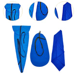 Maxbell 4 Pieces Sax Inner Wipe Cloth Blue for Outdoor Woodwind Instrument Daily Use