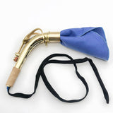 Maxbell 4 Pieces Sax Inner Wipe Cloth Blue for Outdoor Woodwind Instrument Daily Use