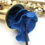 Maxbell 4 Pieces Sax Inner Wipe Cloth Blue for Outdoor Woodwind Instrument Daily Use