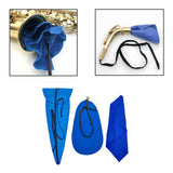 Maxbell 4 Pieces Sax Inner Wipe Cloth Blue for Outdoor Woodwind Instrument Daily Use