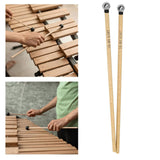 Maxbell 2Pcs Percussion Drumstick Mallet Percussion Mallets for Marimba Glockenspiel