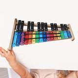 Maxbell 27 Note Xylophone Wooden Full Size Glockenspiel for Travel Parties Classroom