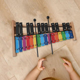 Maxbell 27 Note Xylophone Wooden Full Size Glockenspiel for Travel Parties Classroom