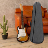 Electric Bass Bag Travel Stowable Shoulder Straps 30mm Padding Carrying Case Gray