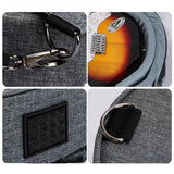 Electric Bass Bag Travel Stowable Shoulder Straps 30mm Padding Carrying Case Gray