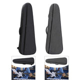 Electric Bass Bag Travel Stowable Shoulder Straps 30mm Padding Carrying Case Gray