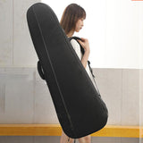 Electric Bass Bag Travel Stowable Shoulder Straps 30mm Padding Carrying Case Black