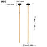 Maxbell 2 Pieces Glockenspiel Mallet Xylophone Mallet for Players Percussion Marimba black