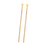 Maxbell 2 Pieces Glockenspiel Mallet Xylophone Mallet for Players Percussion Marimba yellow