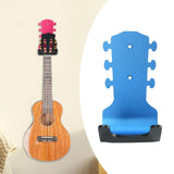 Maxbell Generic Guitar Wall Mount No Drill Hook Multipurpose 8.2x18cm Aluminum Alloy Blue