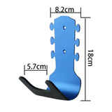 Maxbell Generic Guitar Wall Mount No Drill Hook Multipurpose 8.2x18cm Aluminum Alloy Blue