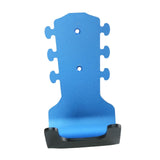 Maxbell Generic Guitar Wall Mount No Drill Hook Multipurpose 8.2x18cm Aluminum Alloy Blue