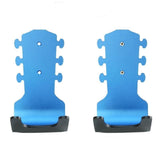 Maxbell Generic Guitar Wall Mount No Drill Hook Multipurpose 8.2x18cm Aluminum Alloy Blue