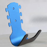 Maxbell Generic Guitar Wall Mount No Drill Hook Multipurpose 8.2x18cm Aluminum Alloy Blue