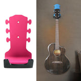 Maxbell Generic Guitar Wall Mount No Drill Hook Multipurpose 8.2x18cm Aluminum Alloy Red