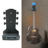 Maxbell Generic Guitar Wall Mount No Drill Hook Multipurpose 8.2x18cm Aluminum Alloy Black