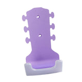 Maxbell Generic Guitar Wall Mount No Drill Hook Multipurpose 8.2x18cm Aluminum Alloy Violet