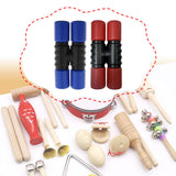 Maxbell 2Pcs Rhythm Shaker Percussion Instruments for Studio Party Supplies Drummers Red and Blue