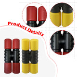 Maxbell 2Pcs Rhythm Shaker Percussion Instruments for Studio Party Supplies Drummers Red and Yellow