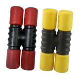 Maxbell 2Pcs Rhythm Shaker Percussion Instruments for Studio Party Supplies Drummers Red and Yellow