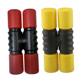 Maxbell 2Pcs Rhythm Shaker Percussion Instruments for Studio Party Supplies Drummers Red and Yellow