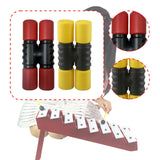 Maxbell 2Pcs Rhythm Shaker Percussion Instruments for Studio Party Supplies Drummers Red and Yellow