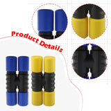 Maxbell 2Pcs Rhythm Shaker Percussion Instruments for Studio Party Supplies Drummers Yellow and Blue