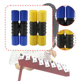 Maxbell 2Pcs Rhythm Shaker Percussion Instruments for Studio Party Supplies Drummers Yellow and Blue