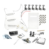 Maxbell DIY Electric Guitar Kits Portable Retro Multifunction Backplate Accesssories white B