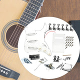 Maxbell DIY Electric Guitar Kits Portable Retro Multifunction Backplate Accesssories white B