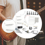 Maxbell DIY Electric Guitar Kits Portable Retro Multifunction Backplate Accesssories white B
