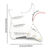 Maxbell DIY Electric Guitar Kits Portable Retro Multifunction Backplate Accesssories white B
