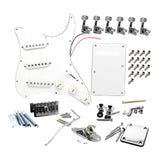 Maxbell DIY Electric Guitar Kits Portable Retro Multifunction Backplate Accesssories white C