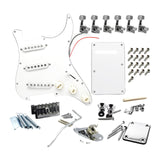 Maxbell DIY Electric Guitar Kits Portable Retro Multifunction Backplate Accesssories white C
