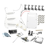 Maxbell DIY Electric Guitar Kits Portable Retro Multifunction Backplate Accesssories white C