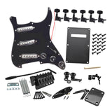 Maxbell DIY Electric Guitar Kits Portable Retro Multifunction Backplate Accesssories black A