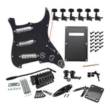 Maxbell DIY Electric Guitar Kits Portable Retro Multifunction Backplate Accesssories black A