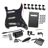 Maxbell DIY Electric Guitar Kits Portable Retro Multifunction Backplate Accesssories black A