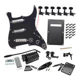 Maxbell DIY Electric Guitar Kits Portable Retro Multifunction Backplate Accesssories black A
