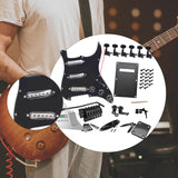 Maxbell DIY Electric Guitar Kits Portable Retro Multifunction Backplate Accesssories black A