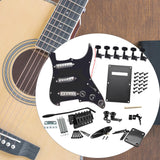Maxbell DIY Electric Guitar Kits Portable Retro Multifunction Backplate Accesssories black A