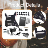 Maxbell DIY Electric Guitar Kits Portable Retro Multifunction Backplate Accesssories black A