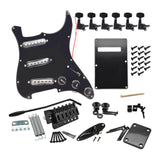 Maxbell DIY Electric Guitar Kits Portable Retro Multifunction Backplate Accesssories black B