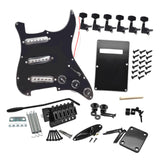 Maxbell DIY Electric Guitar Kits Portable Retro Multifunction Backplate Accesssories black B