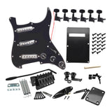 Maxbell DIY Electric Guitar Kits Portable Retro Multifunction Backplate Accesssories black B