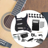Maxbell DIY Electric Guitar Kits Portable Retro Multifunction Backplate Accesssories black B